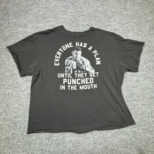 Mike Tyson Graphic T Shirt Mens 2XL Black Boxing Quote Everyone Has A Plan